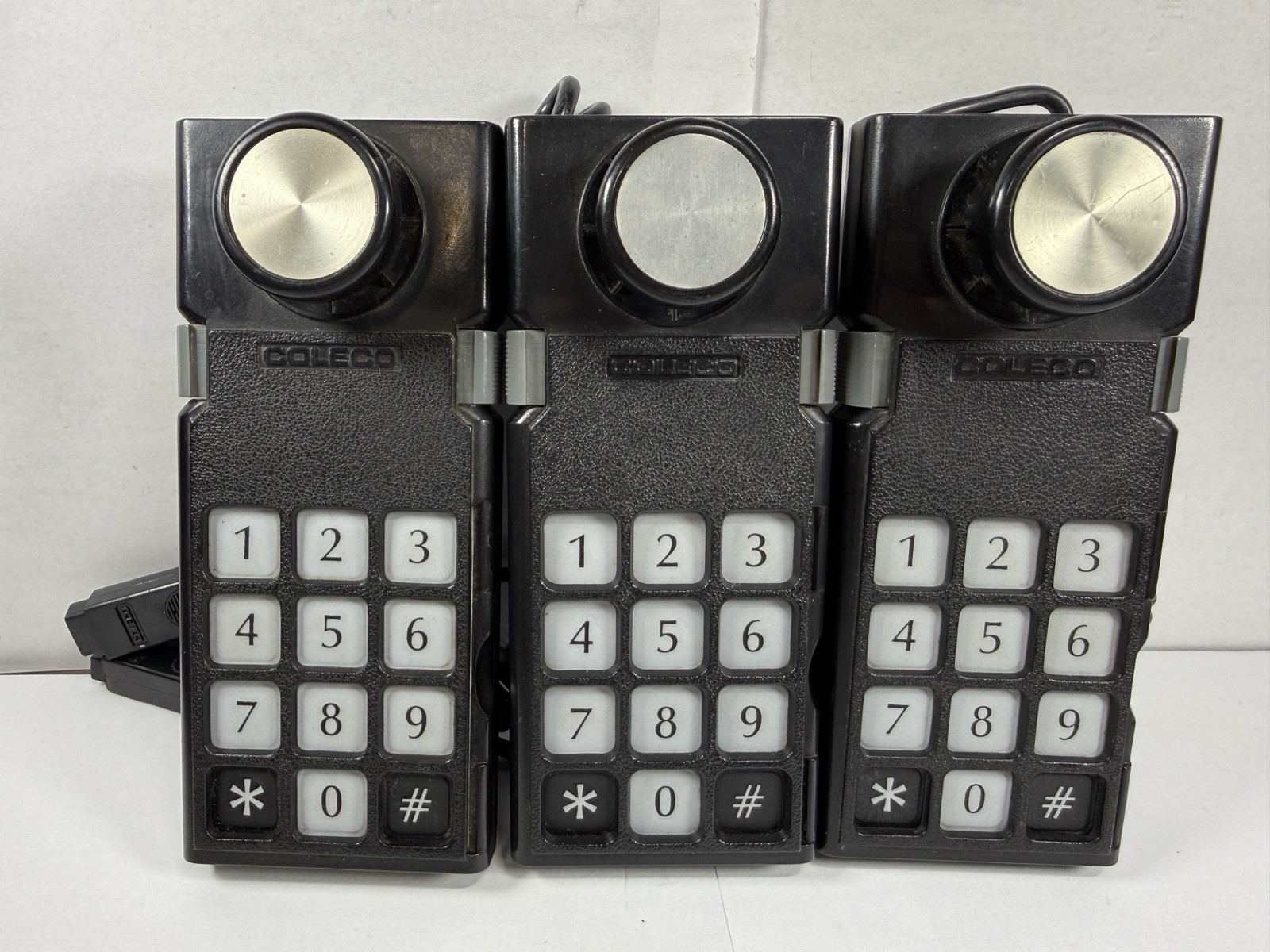 Lot Of 3 Vintage Colecovision Controllers FOR PARTS OR REPAIR Lot Of 3 Vintage Colecovision Controllers FOR PARTS OR REPAIR