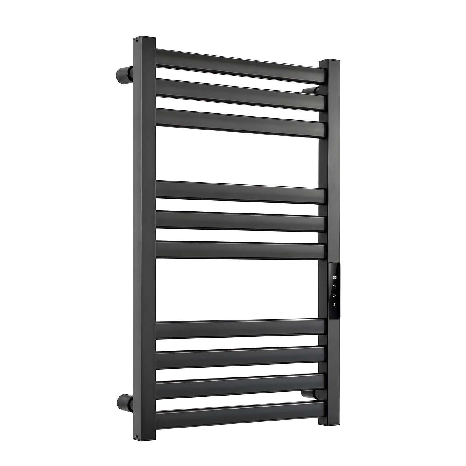 Uimoso Wall-Mounted 10-Bar Electric Heated Towel Rack, Aluminum Alloy Design