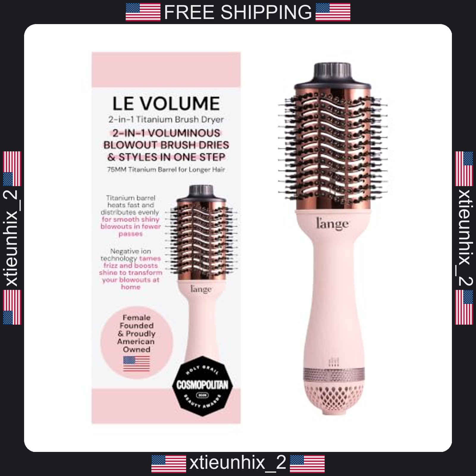 L\'ANGE Hair 75mm Titanium Blow Dryer Brush for All Hair Types