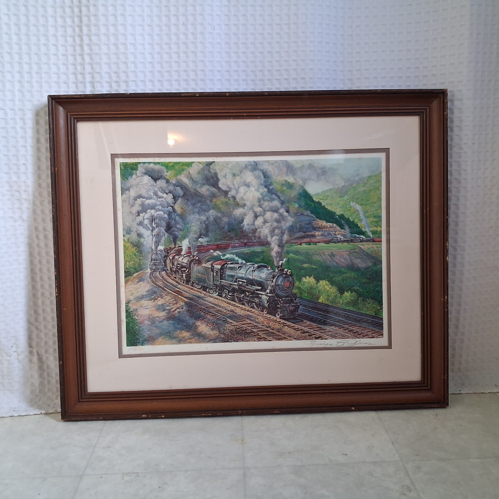 Vtg Theodore Xaras Signed Art Print Franed Vtg Theodore Xaras Signed Art Print Franed
