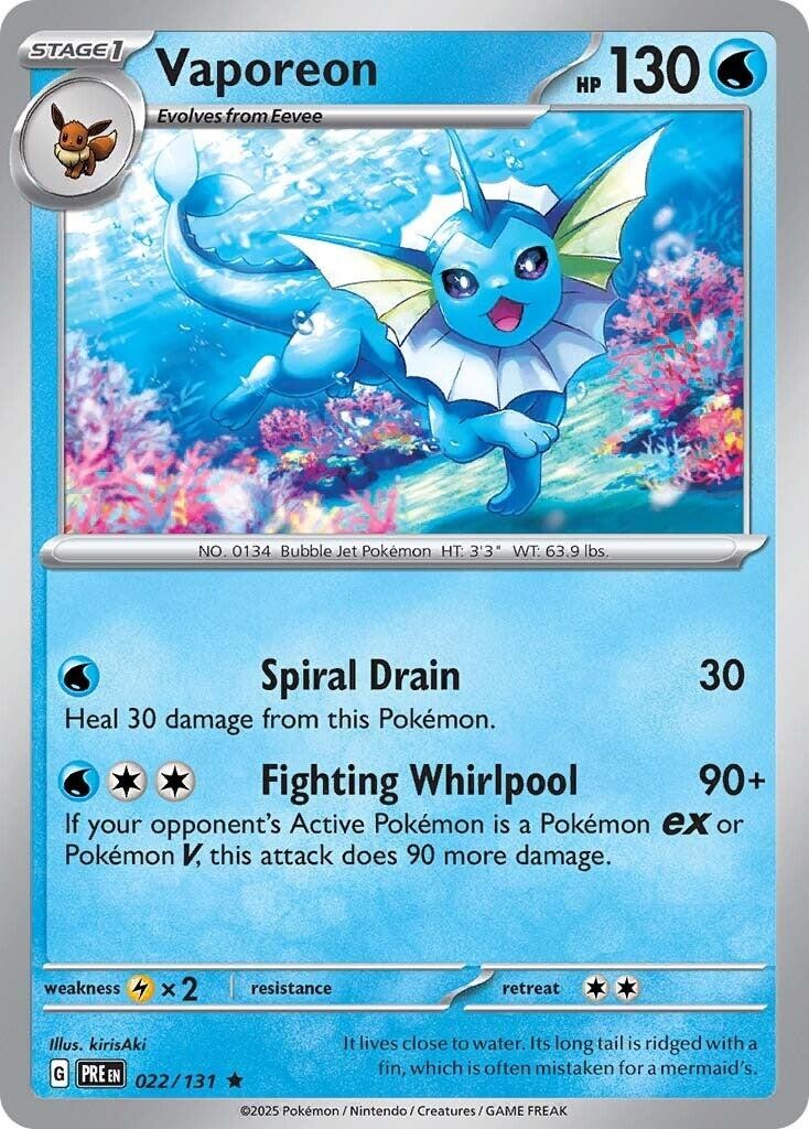 Vaporeon Holofoil [PRE - 022/131]