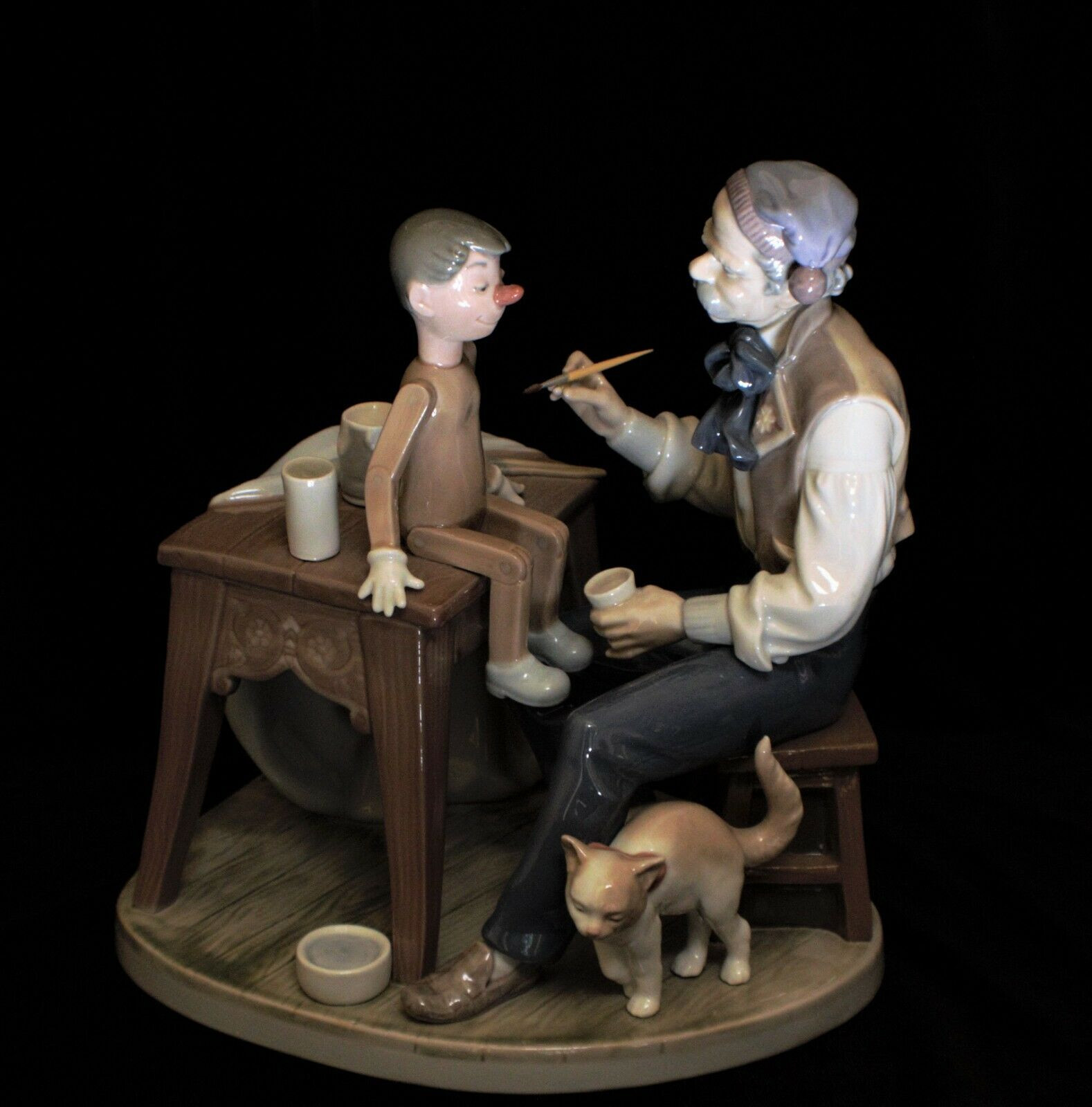 Rare Lladro Porcelain Figurine 5396 - The Puppet Painter w/original brush/box Rare Lladro Porcelain Figurine 5396 - The Puppet Painter w/original brush/box