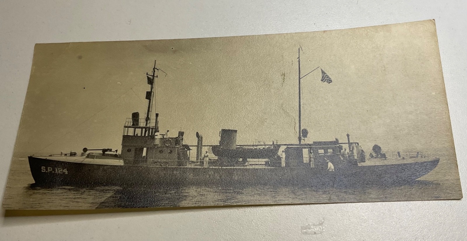 WWI USS Tarantula SP-124 US Navy Sunken Patrol Yacht Vanderbilt 1917-18 Photo