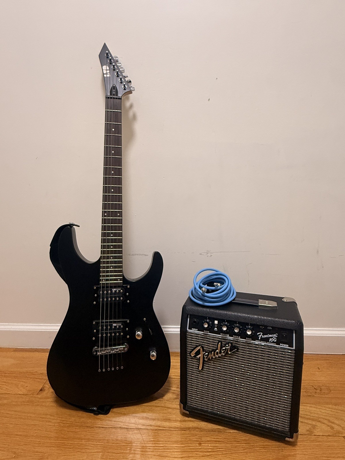 ESP LTD M-10 Electric Guitar Matte Black 6-String Bundle -Clean 