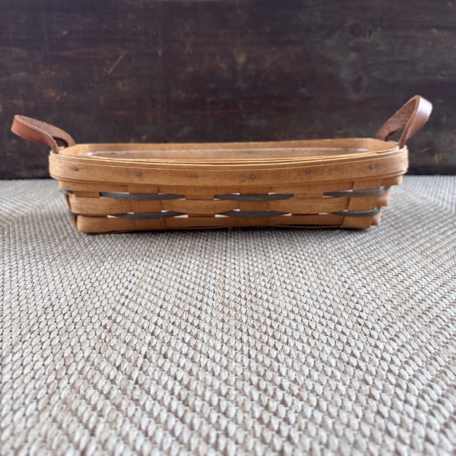 Longaberger 1992 Heartland Cracker Basket Signed With Protector Longaberger 1992 Heartland Cracker Basket Signed With Protector