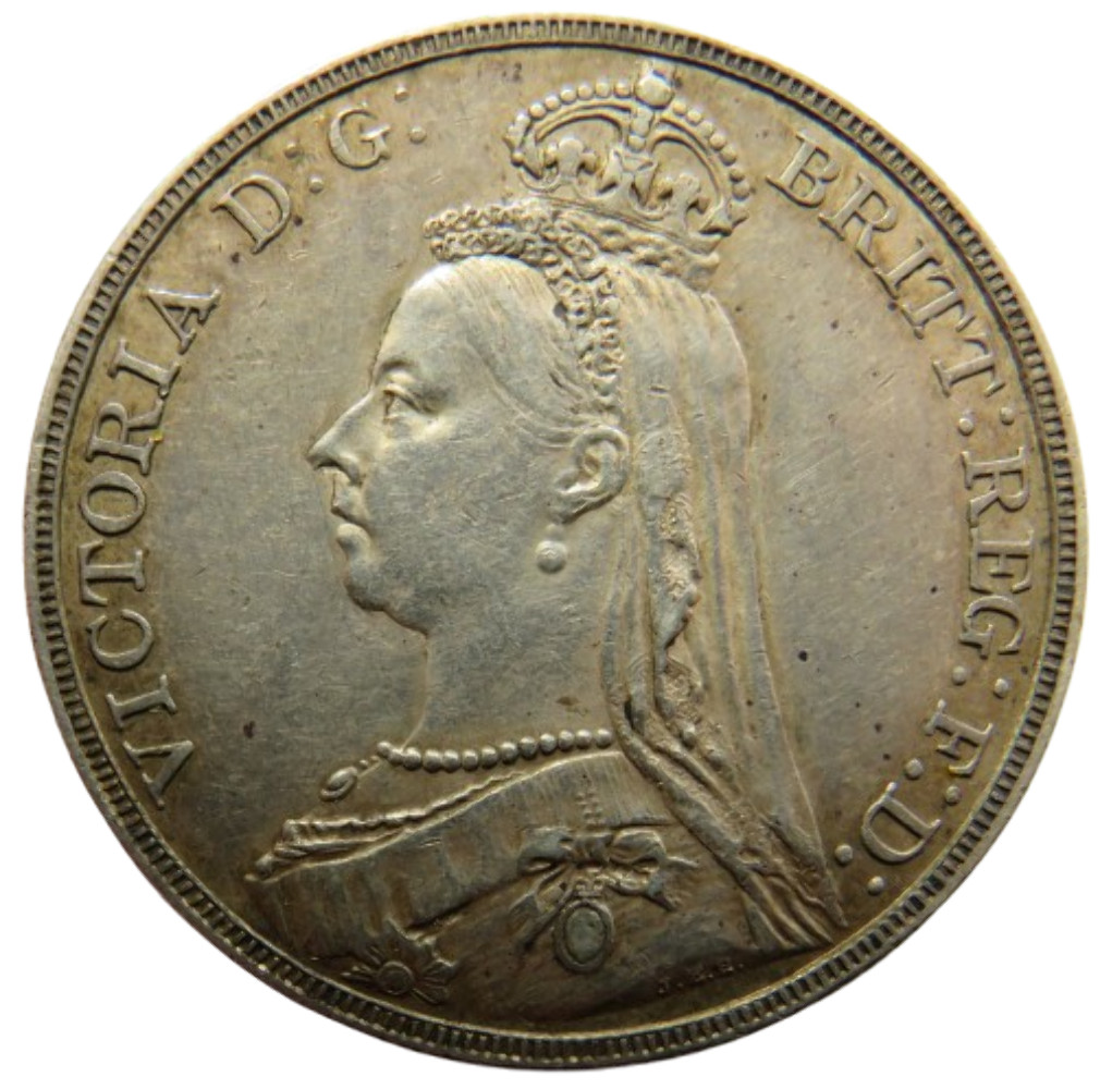 1889 Queen Victoria Jubilee Head Silver Crown Coin In Better Grade - Great Brita