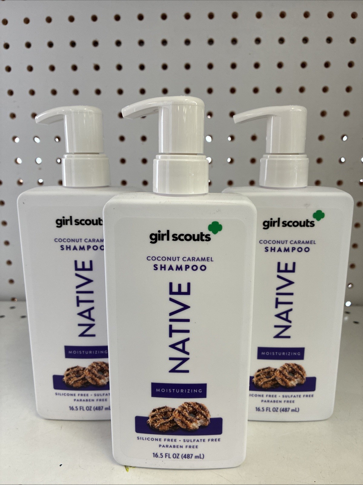 Native Girl Scouts Moisturizing Shampoo Coconut Caramel 16.5 oz, Lot Of 3