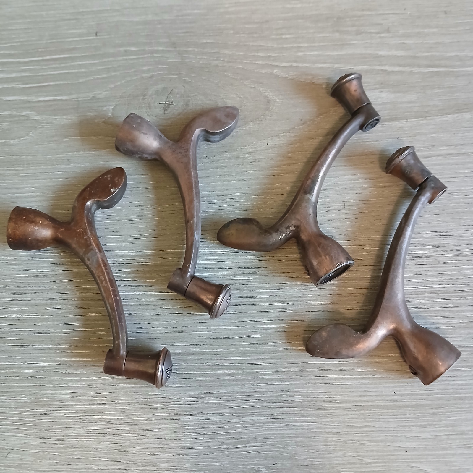 Vintage Pella Casement Window Crank Handles - Copperite Finish Lot of 4 Vintage Pella Casement Window Crank Handles - Copperite Finish Lot of 4