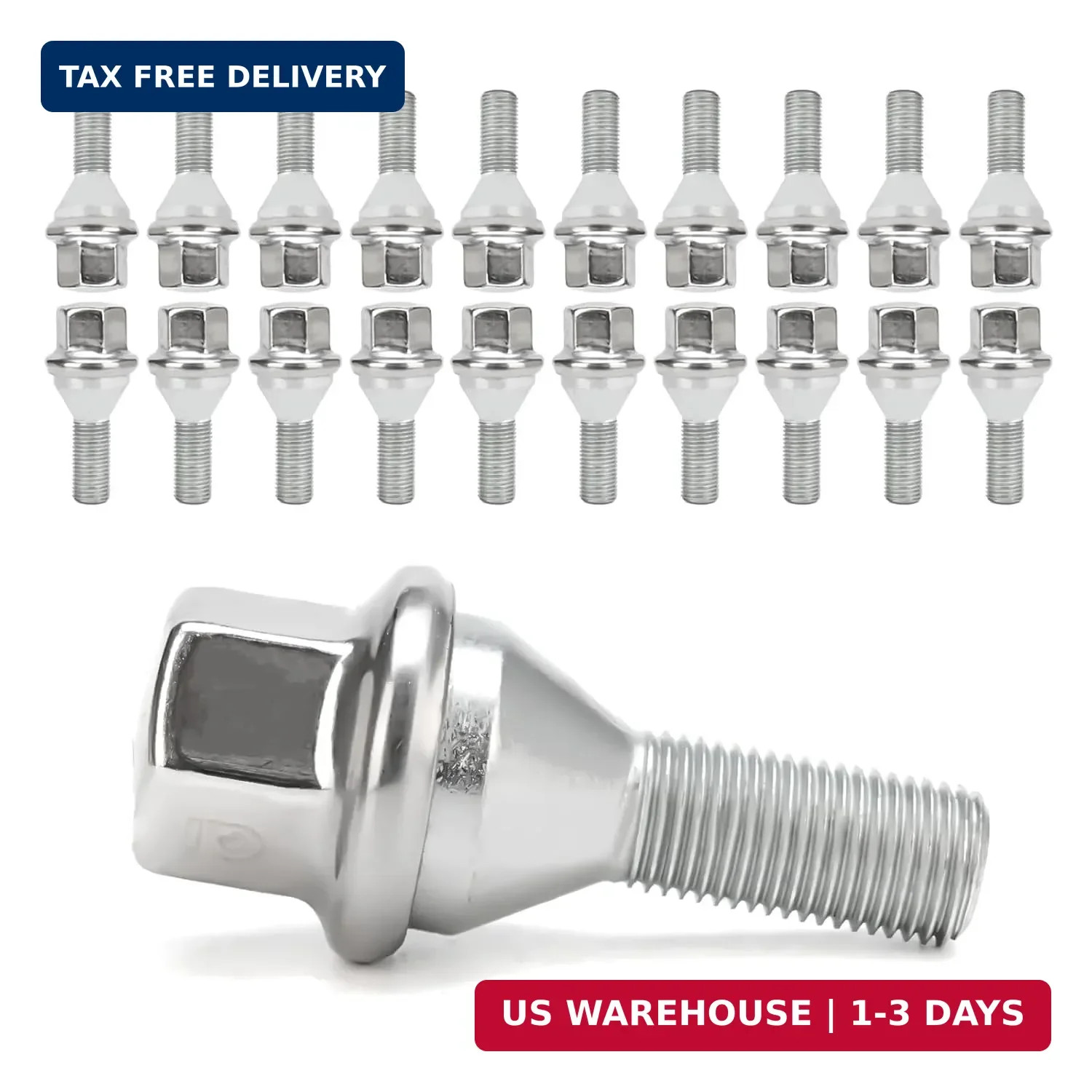 20pcs Wheel Lug Bolts M12x1.25 for 2014-2022 Jeep Cherokee, Upgrade 19mm Hex Len