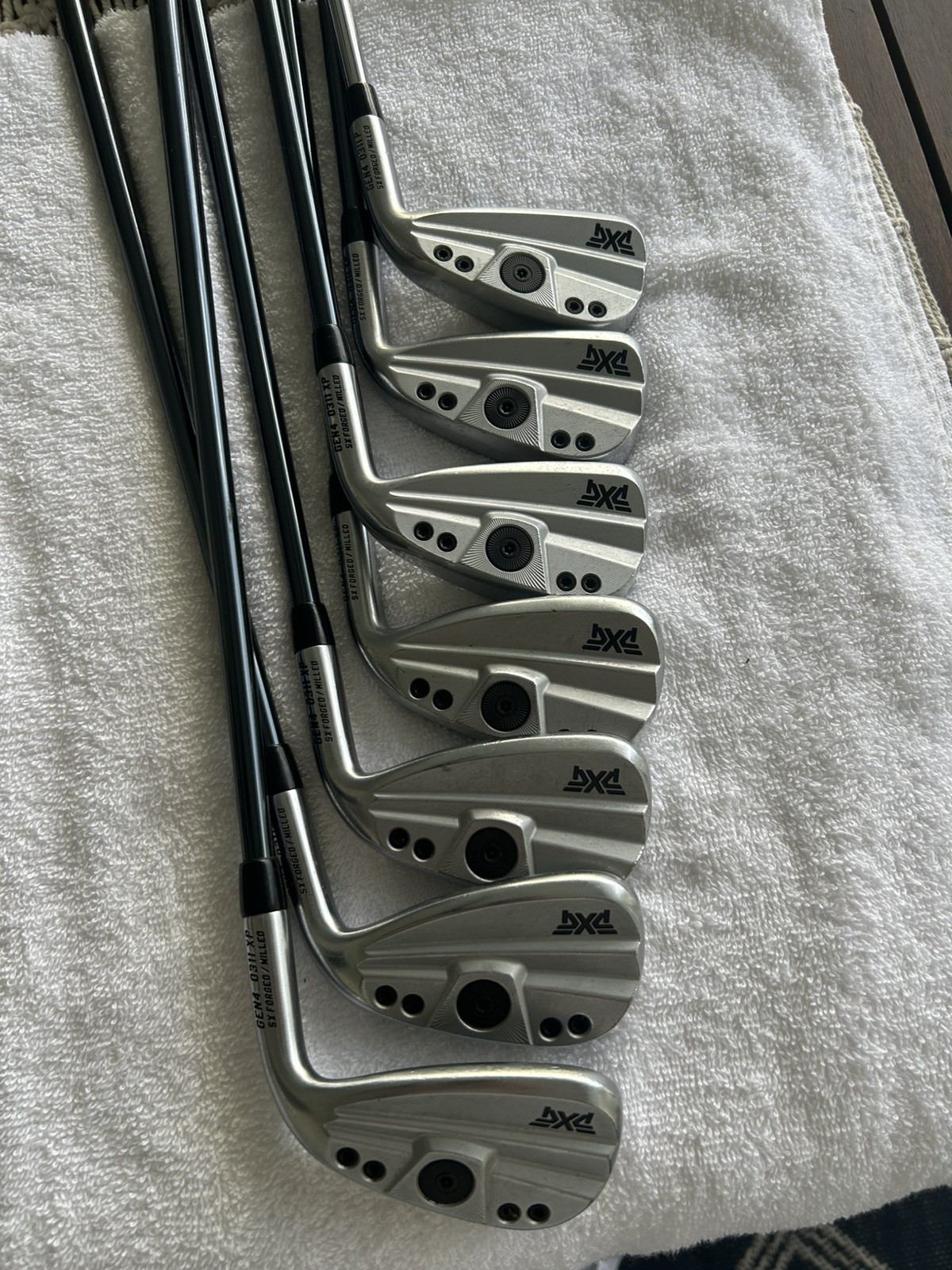 PXG 0311 XP GEN4 Forged Iron Set 7 irons, 5-9,W,G. RH A Shafts senior graphite PXG 0311 XP GEN4 Forged Iron Set 7 irons, 5-9,W,G. RH A Shafts senior graphite