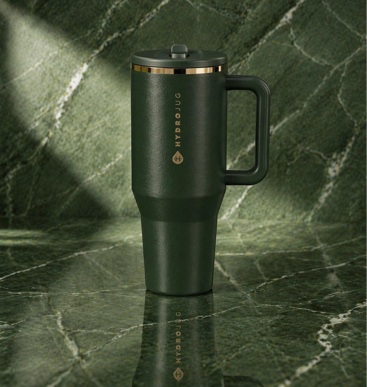 HydroJug Travel Tumbler 40oz Insulated with Straw Pine HydroJug Travel Tumbler 40oz Insulated with Straw Pine