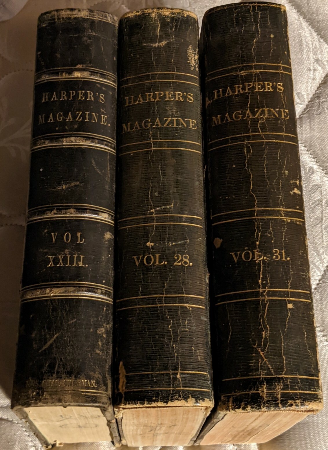 RARE ANTIQUE HARPER'S NEW MONTHLY MAGAZINE VOLUME 23 28 31 CIVIL WAR YEARS BOOKS