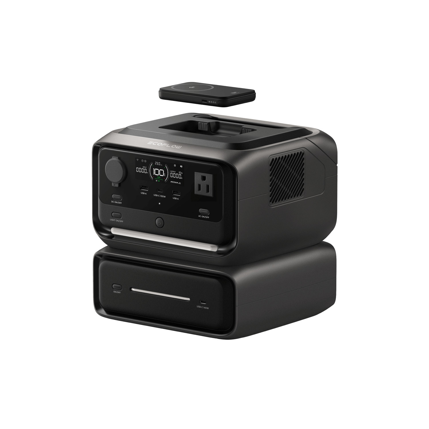 EcoFlow River 3 Plus Wreless 572Wh Portable Power Station + EB300 Extra Battery