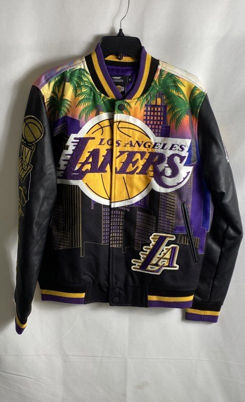 Pro Standard Men\'s Los Angeles Lakers Remix Varsity Jacket Black NWT Sz S