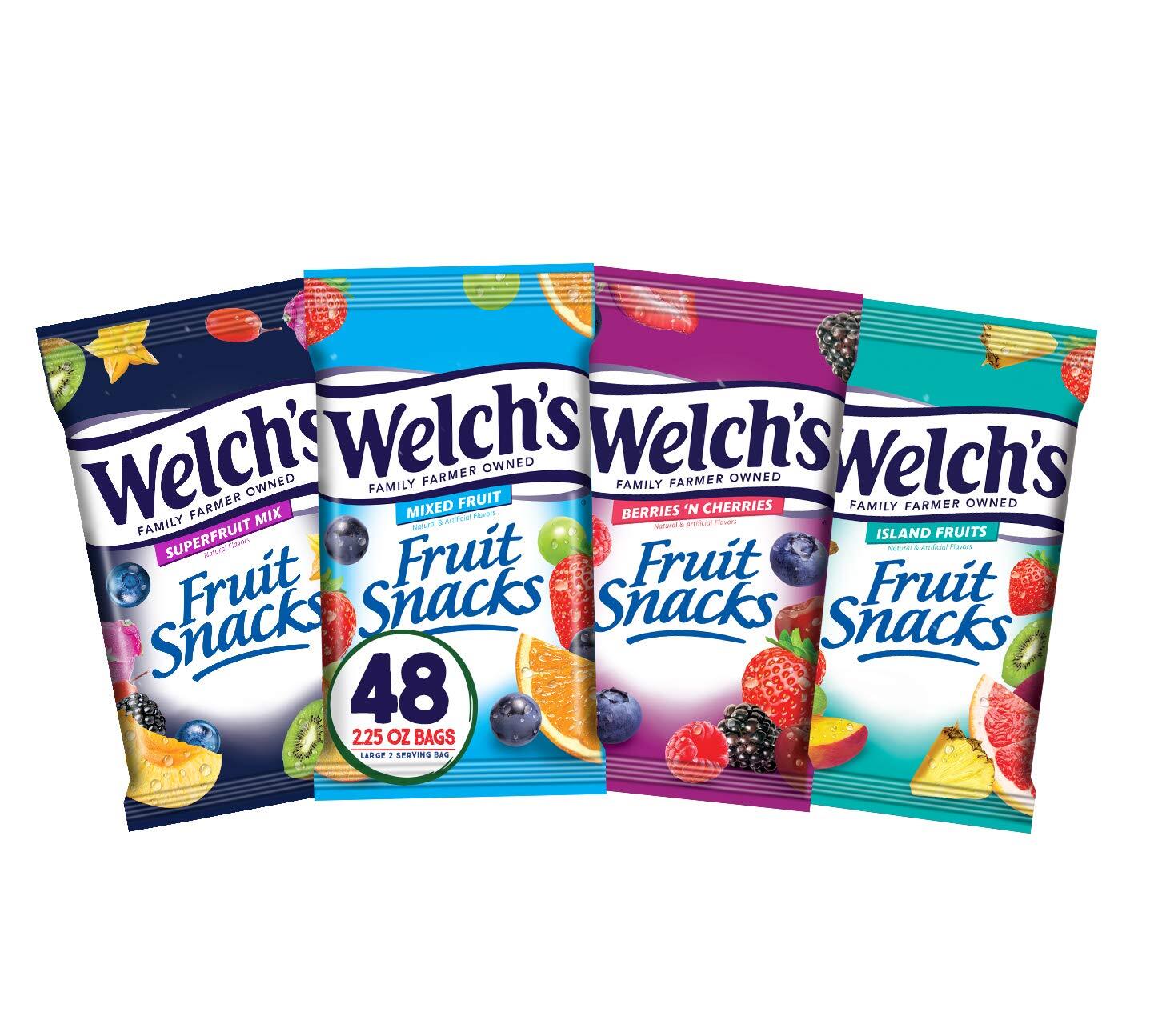 Welch\'s Fruit Snacks, Bulk Variety Pack with Mixed Fruit, Superfruit Mix, Island Welch\'s Fruit Snacks, Bulk Variety Pack with Mixed Fruit, Superfruit Mix, Island