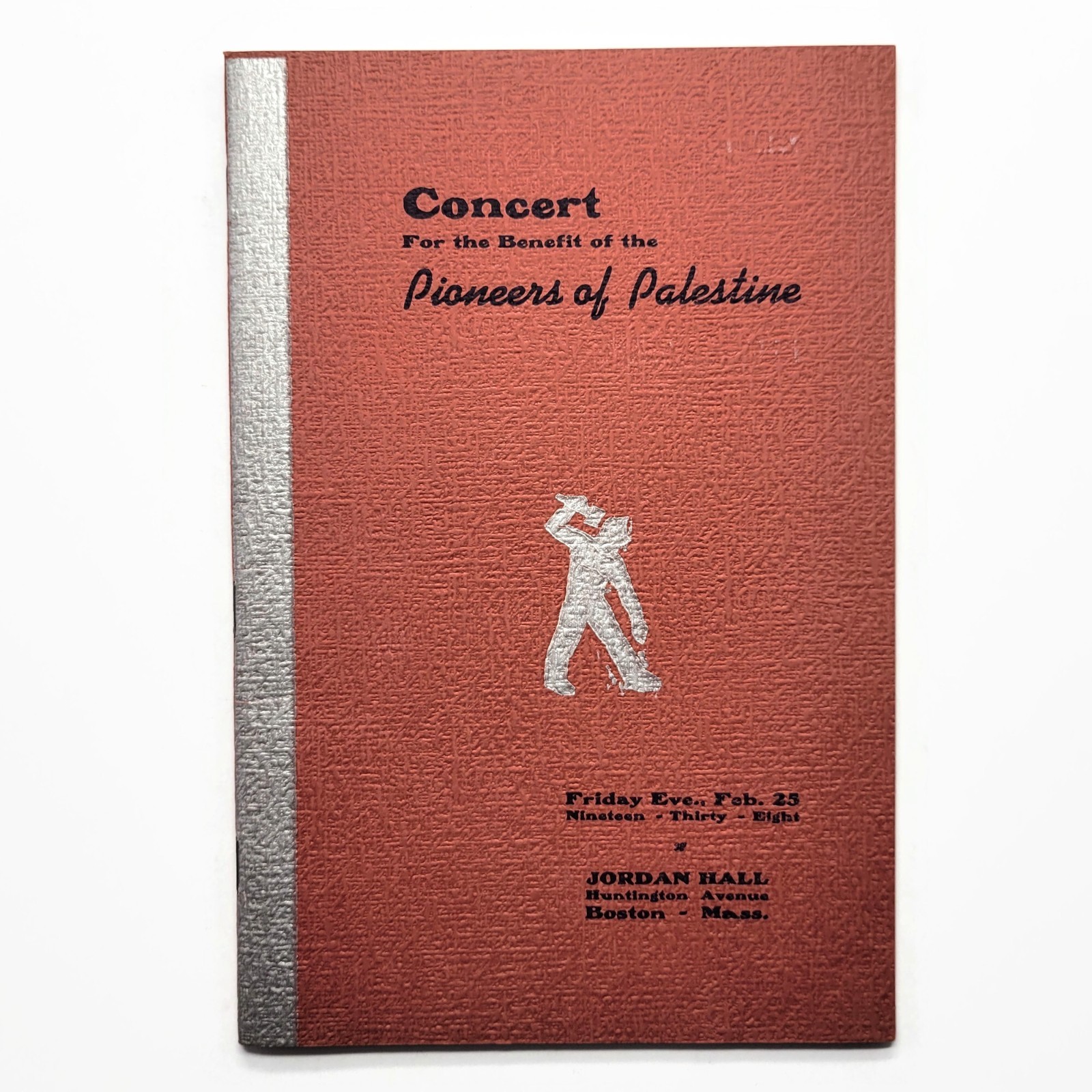 Vintage 1938 Pre-State Israel Palestine Benefit Concert Program Book Boston MA Vintage 1938 Pre-State Israel Palestine Benefit Concert Program Book Boston MA