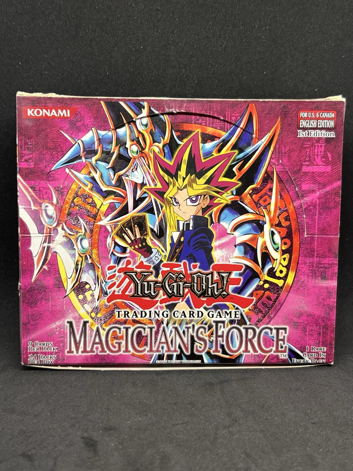 Empty Yu-Gi-Oh Magician's Force 1st Edition Booster Box Empty Yu-Gi-Oh Magician's Force 1st Edition Booster Box