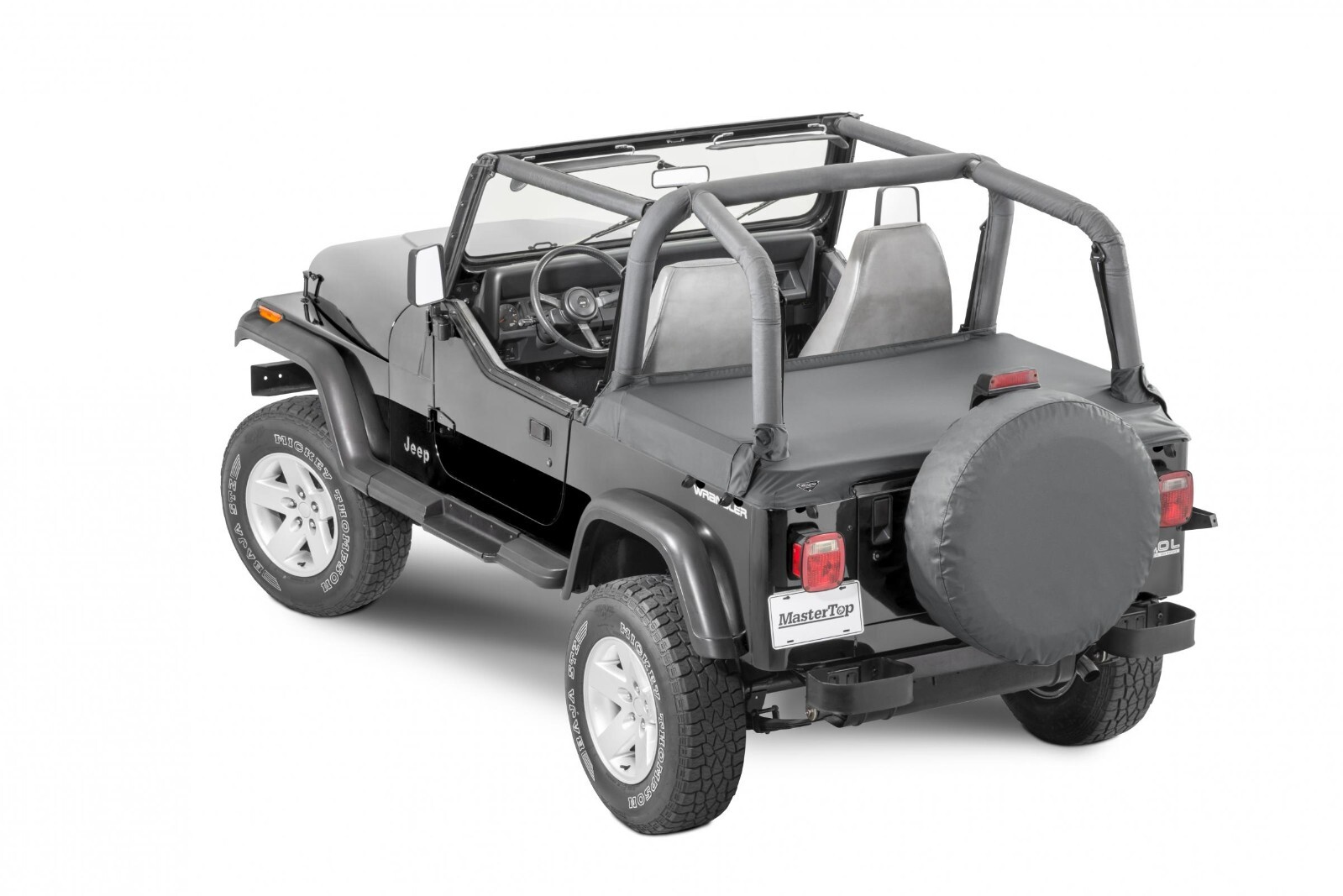 MasterTop Tonneau/Cargo Cover For 1992-1995 Jeep Wrangler YJ Black Diamond