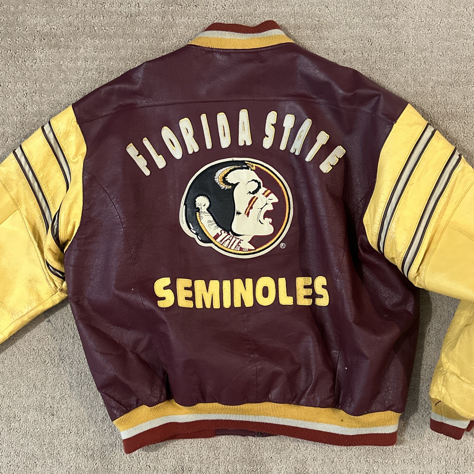 Vintage Mirage FSU Seminoles Florida State University XL Leather Jacket Logo Vintage Mirage FSU Seminoles Florida State University XL Leather Jacket Logo