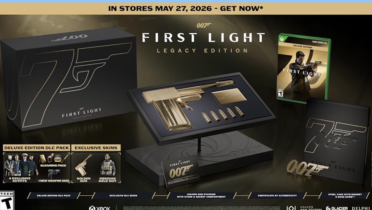007 FIRST LIGHT LEGACY EDITION XBOX SERIES X NEW AND SEALED & IN ORIGINAL BOX 007 FIRST LIGHT LEGACY EDITION XBOX SERIES X NEW AND SEALED & IN ORIGINAL BOX