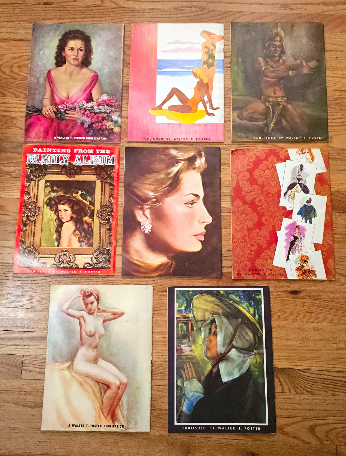 Vintage Walter Foster Art Instruction Books Lot - 8 Large Format Books Perfect C Vintage Walter Foster Art Instruction Books Lot - 8 Large Format Books Perfect C