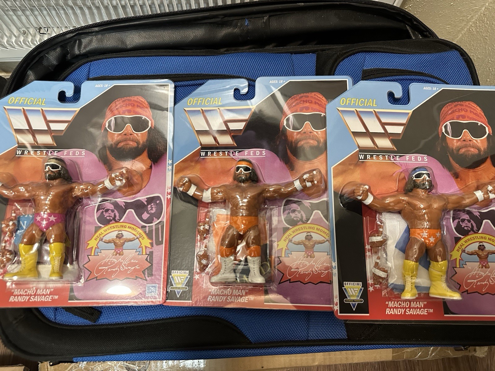 Toy Notion Wrestle Feds Macho Man Randy Savage WM 3 4 5 Figs SET of 3 Ltd Ed WWF Toy Notion Wrestle Feds Macho Man Randy Savage WM 3 4 5 Figs SET of 3 Ltd Ed WWF