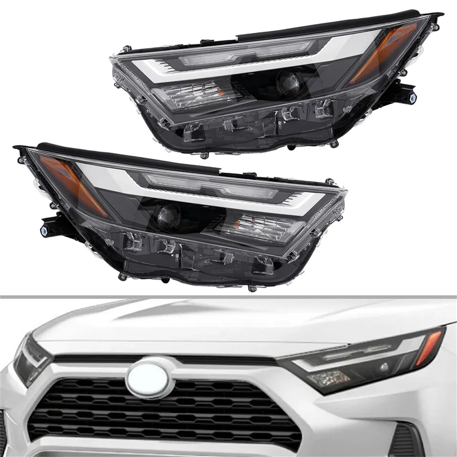 For 2022-2023 Toyota RAV4 XLE LED Headlight Headlamp Assembly Left & Right Side