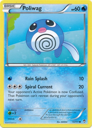 Poliwag - 15/111 - Common (Near Mint) Furious Fists - Water Pokémon