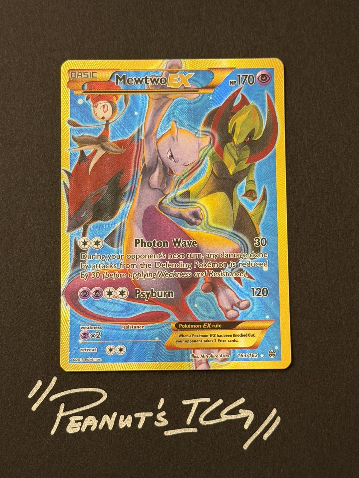 Mewtwo EX Full Art Holo Secret Rare 163/162 Breakthrough EN Mewtwo EX Full Art Holo Secret Rare 163/162 Breakthrough EN