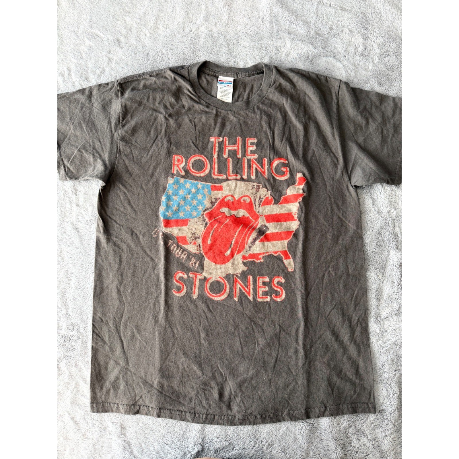 NWOT Junk Food The Rolling Stones Tour 81 USA Graphic T-Shirt Gray Medium NWOT Junk Food The Rolling Stones Tour 81 USA Graphic T-Shirt Gray Medium