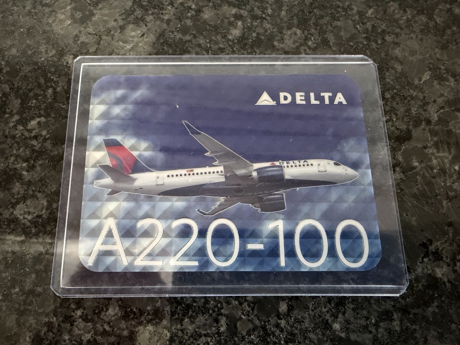 Very rare Delta Air Lines Trading Card. #51 H100 in Mint Condition.