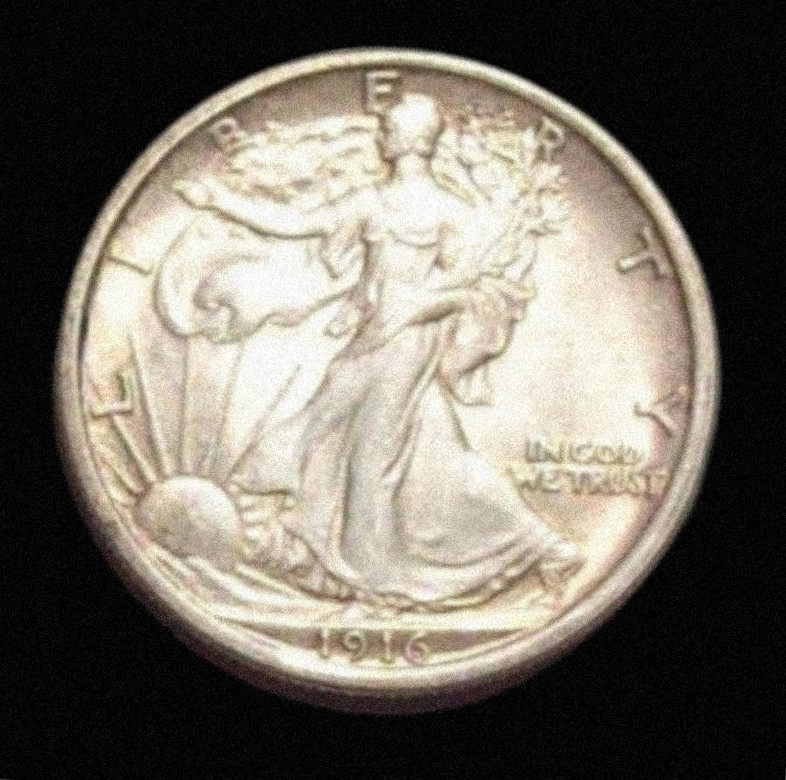 1916-P Liberty Half Dol. As shown in the figure, Very Fine Condition 1916-P Liberty Half Dol. As shown in the figure, Very Fine Condition