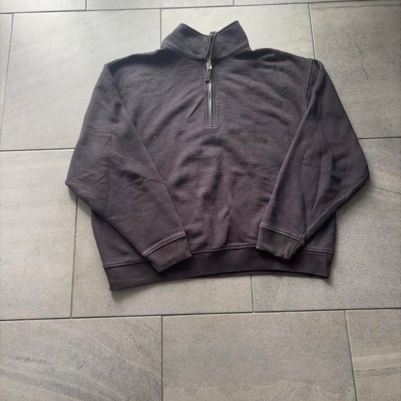 Vintage Gap Quarter Zip Fleece Pullover Black XL