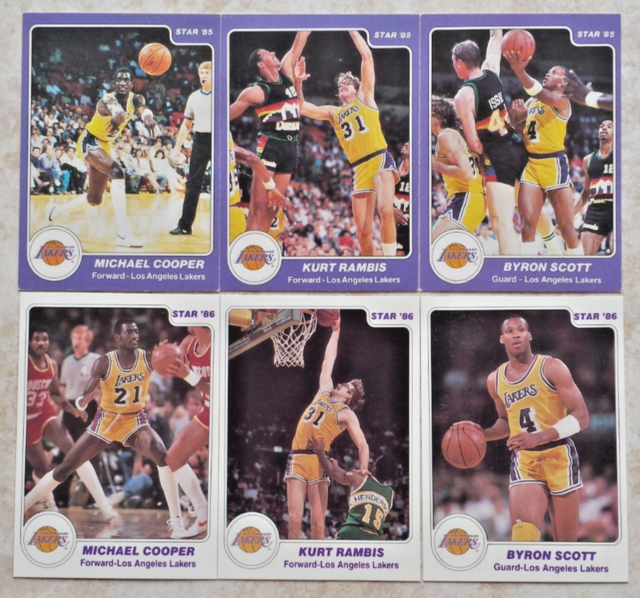 1984-85 STAR CO. LOS ANGELES LAKERS BASKETBALL CARD LOT 1984-85 STAR CO. LOS ANGELES LAKERS BASKETBALL CARD LOT