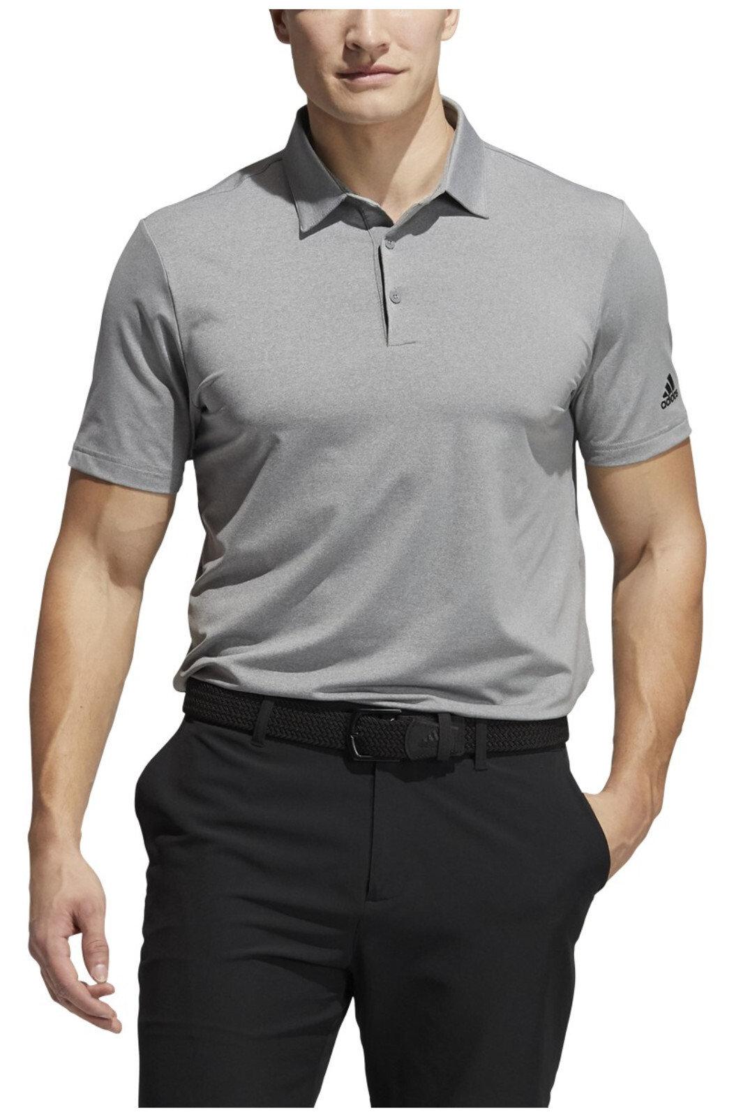 Adidas Men's Ultimate 365 Aeroready Heather Golf Polo Shirt – Crew Gray Melange