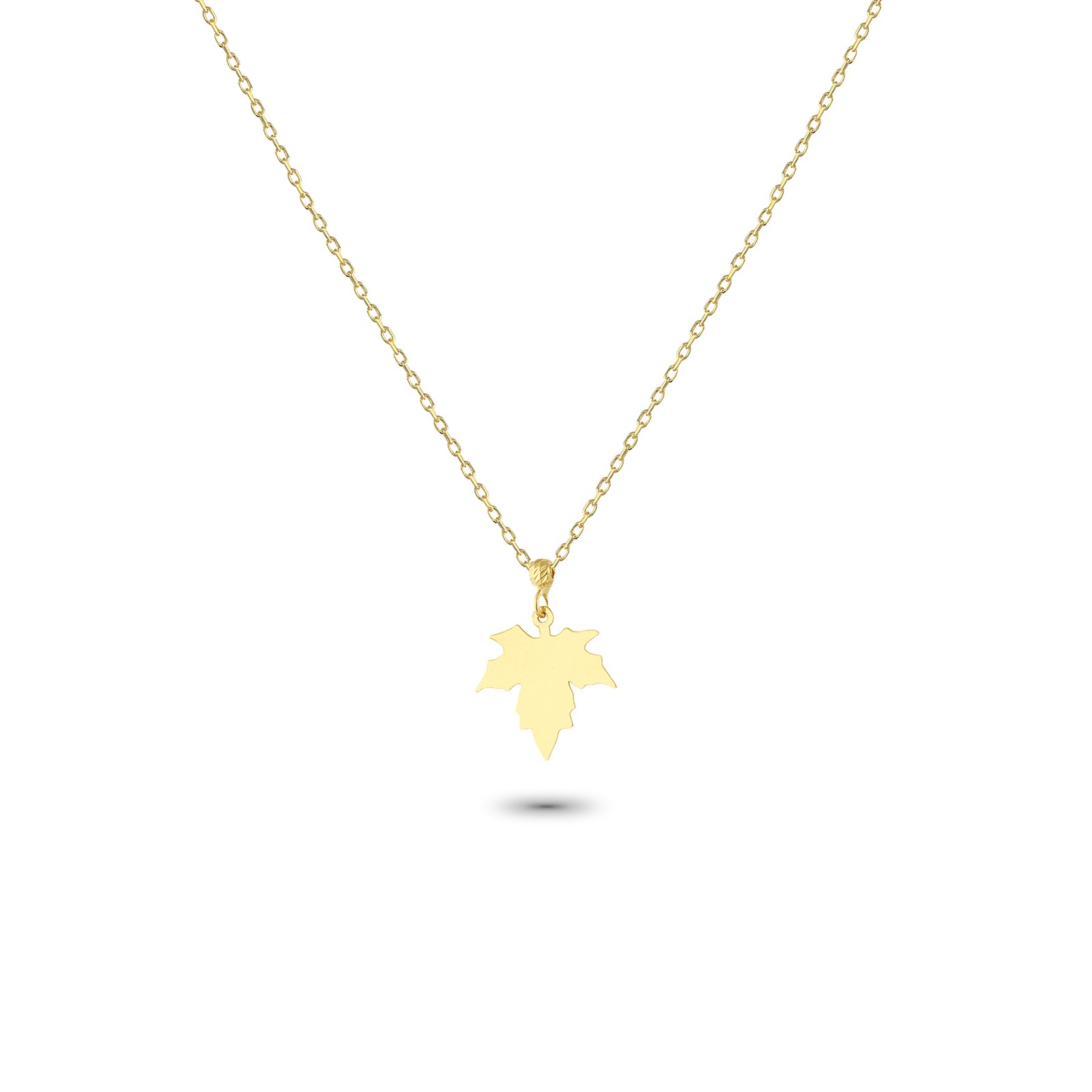 Glorria 14k Solid Gold Leaf Necklace Glorria 14k Solid Gold Leaf Necklace