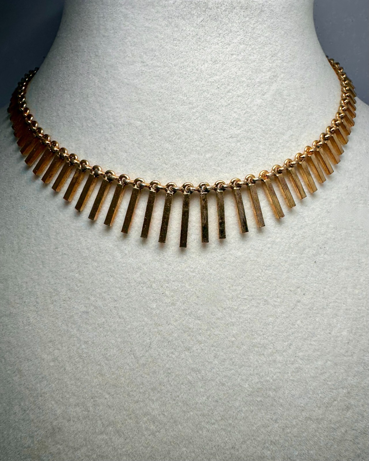 Vintage 1/20 12K Gold Filled Fringe Choker Necklace 13\
