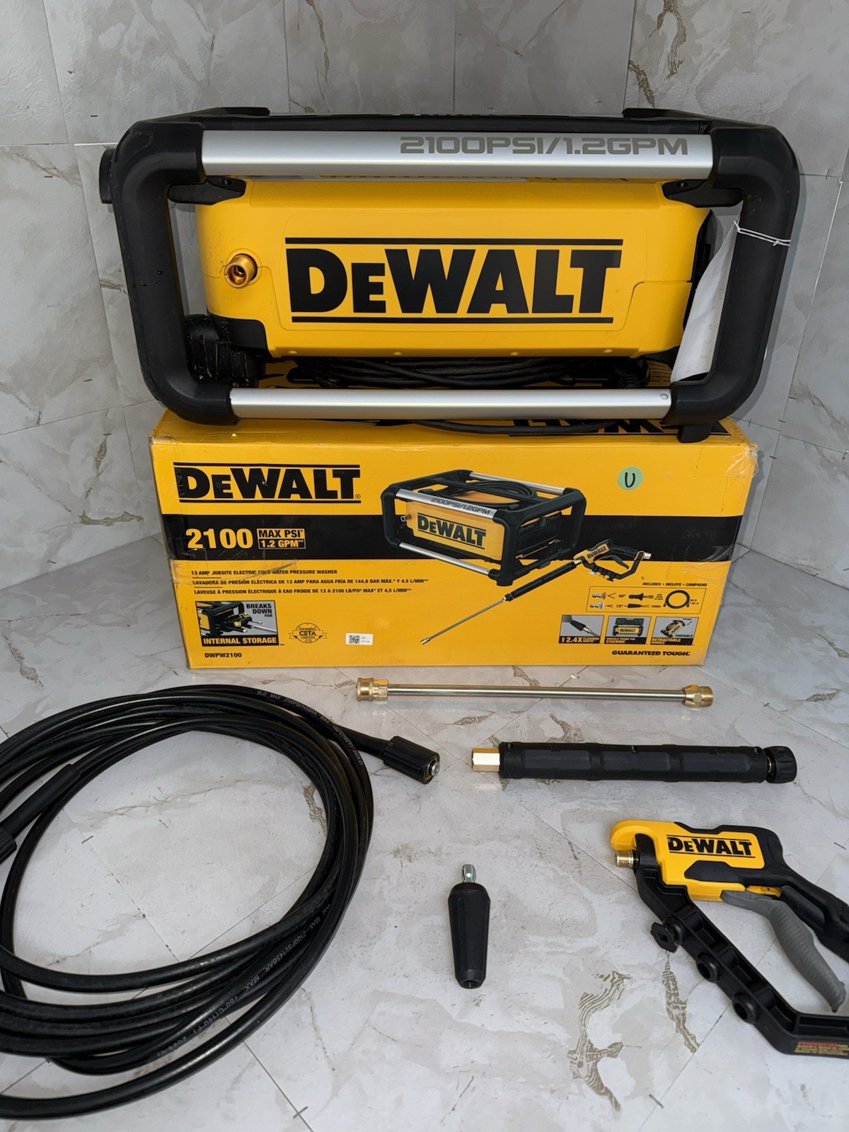 DEWALT DWPW2100 2100 PSI 1.2 GPM Cold Water Electric Pressure Washer