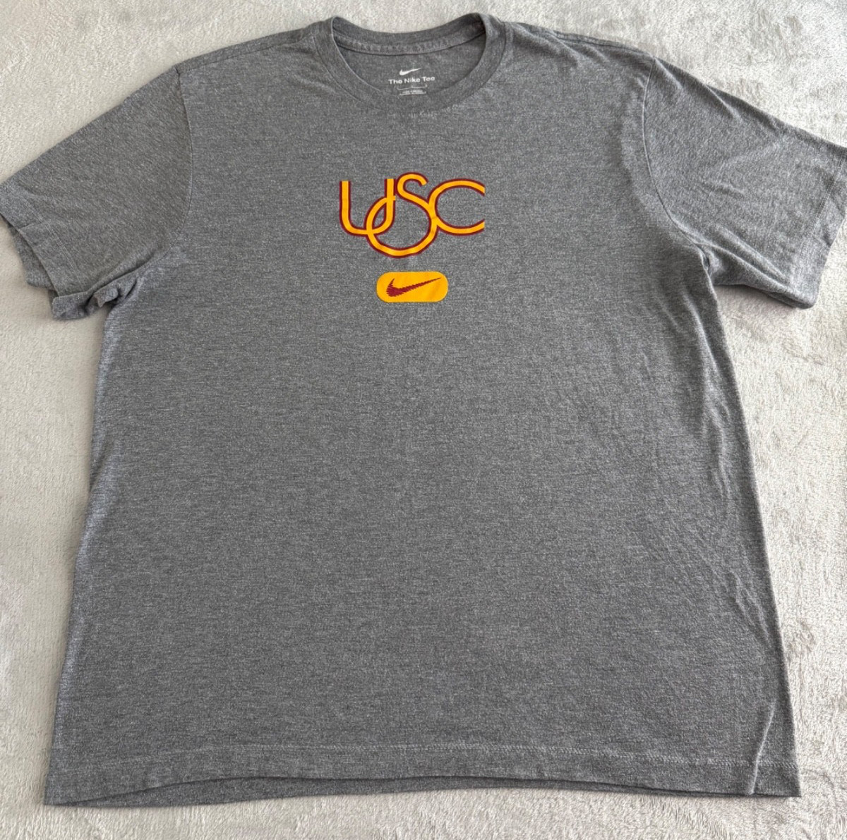 Nike The Nike Tee USC Trojans Mens T-Shirt Size Large Gray Nike The Nike Tee USC Trojans Mens T-Shirt Size Large Gray