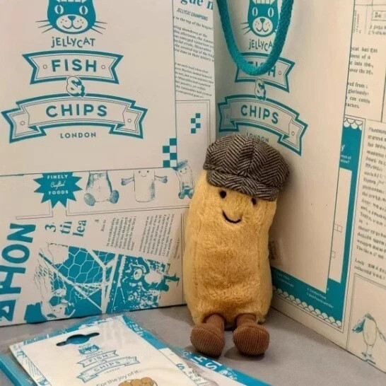 Jellycat CHARLIE Exclusive Selfridges Fish&Chips Toy-NWT+Dust Bag Jellycat CHARLIE Exclusive Selfridges Fish&Chips Toy-NWT+Dust Bag
