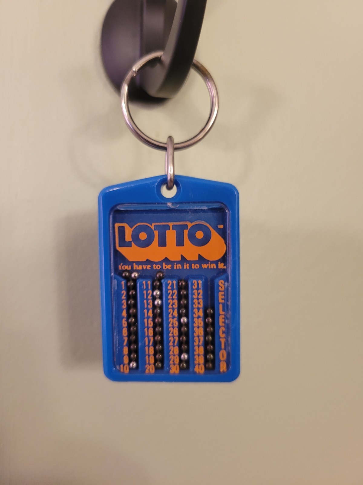 Vintage Lotto Lucky Number Selector Keychain Vintage Lotto Lucky Number Selector Keychain