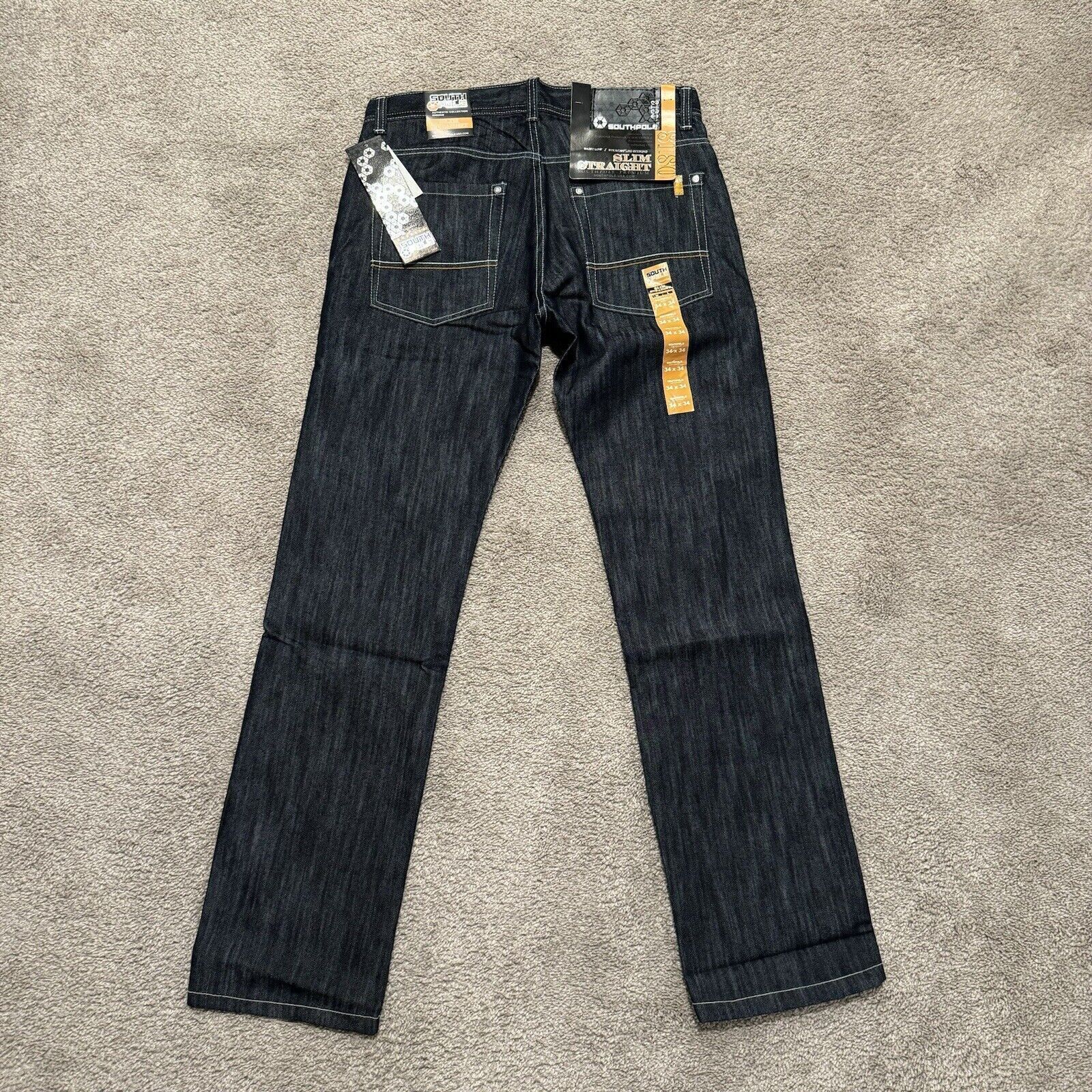 Baggy Vintage Y2K Southpole Denim Dark Wash Jeans Size 34 Brand New Baggy Vintage Y2K Southpole Denim Dark Wash Jeans Size 34 Brand New