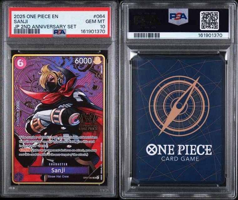 2025 One Piece EN (JP 2nd Anniversary Set) Sanji #064 (PSA 10) 2025 One Piece EN (JP 2nd Anniversary Set) Sanji #064 (PSA 10)