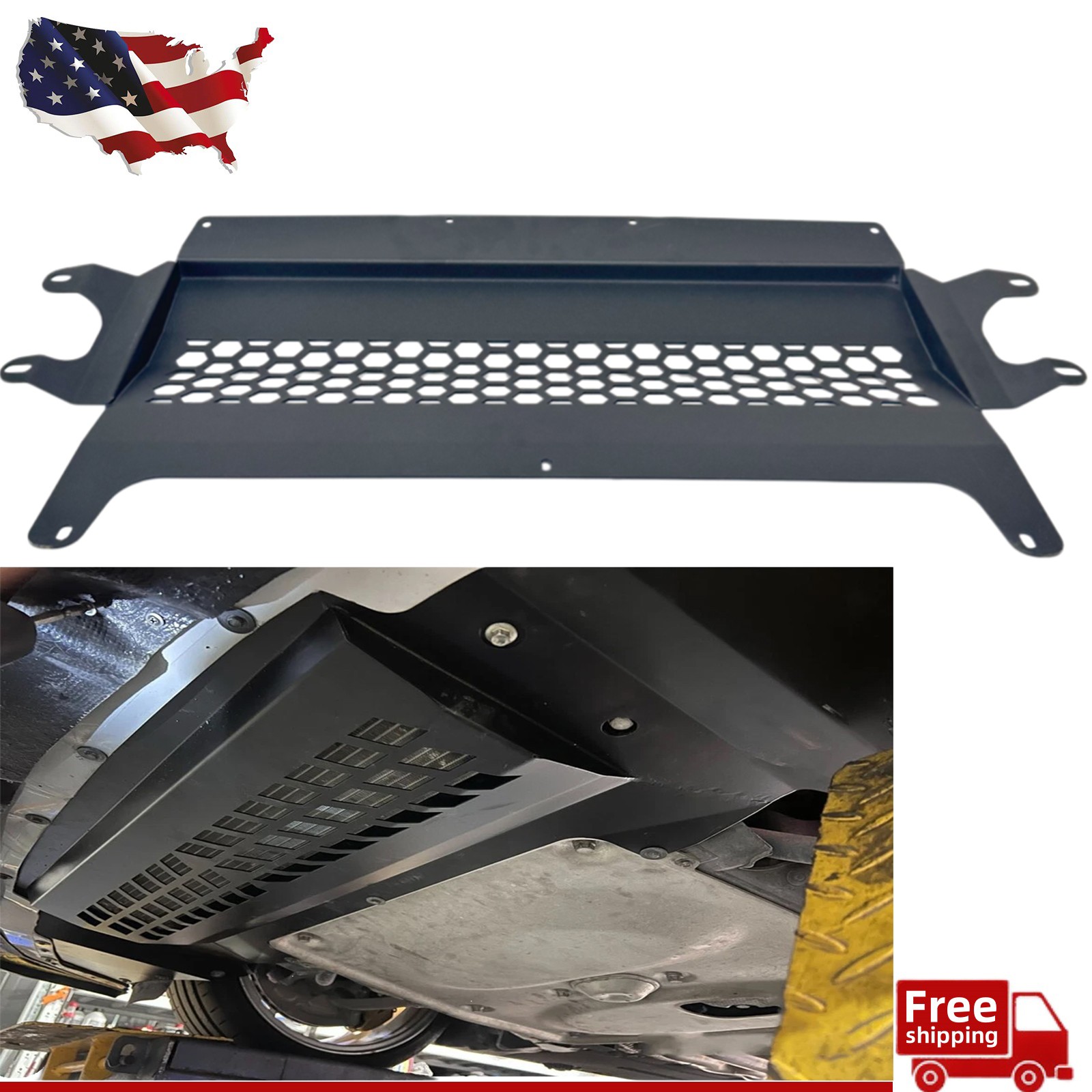 For BMW F80 F82 F87 M3 M4 S55 KD4096BK Oil Cooler Skid Plate Underhood Shield US For BMW F80 F82 F87 M3 M4 S55 KD4096BK Oil Cooler Skid Plate Underhood Shield US
