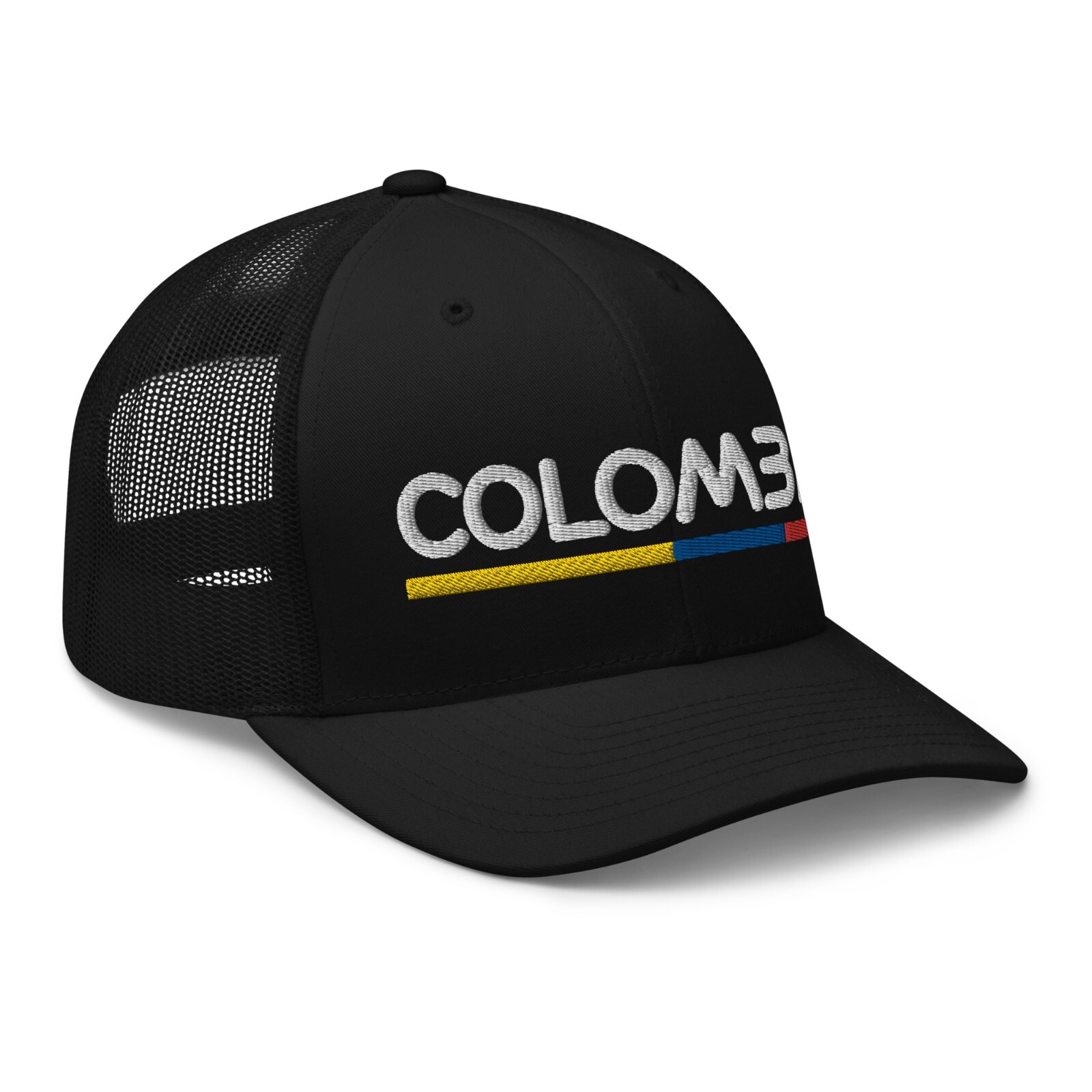 Minimal Colombia Flag Trucker Hat Mesh Colombia Trucker Cap