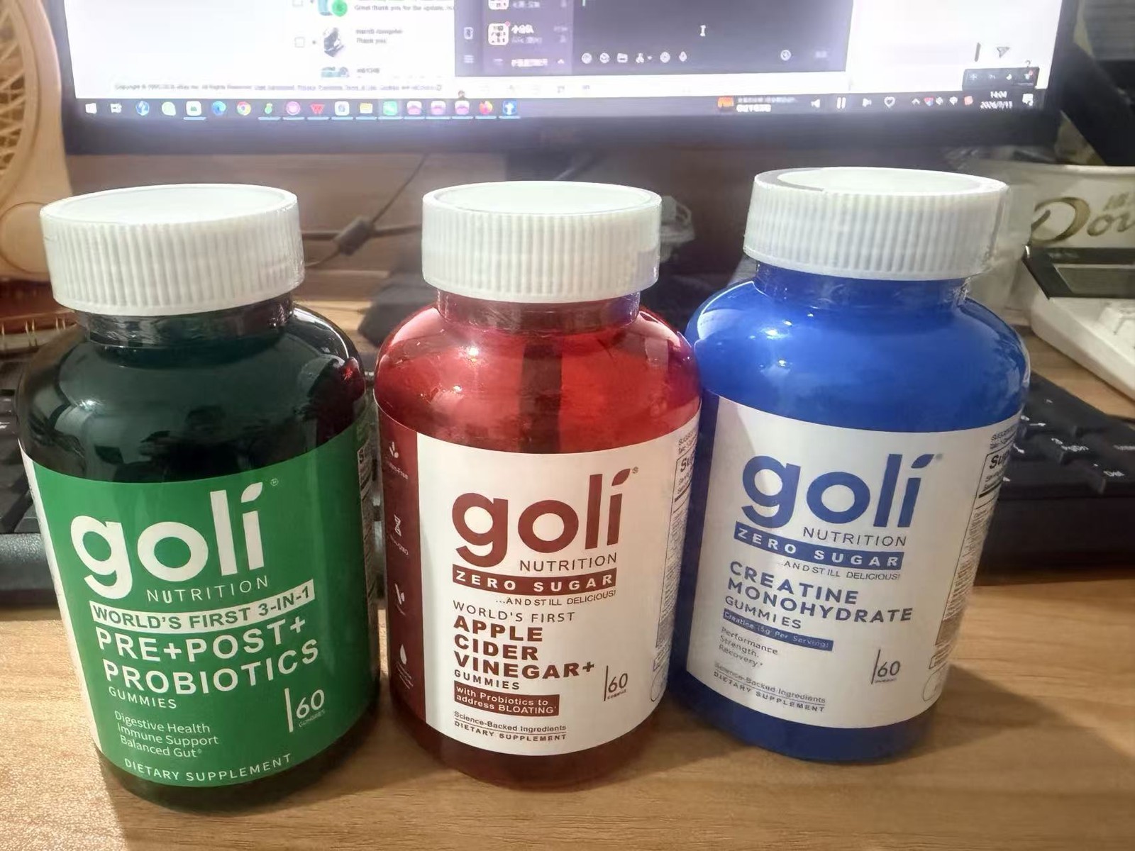 3 Bottles Goli Zero Sugar Best Seller Trio Set Gummies, 60 Counts Per Bottle 3 Bottles Goli Zero Sugar Best Seller Trio Set Gummies, 60 Counts Per Bottle