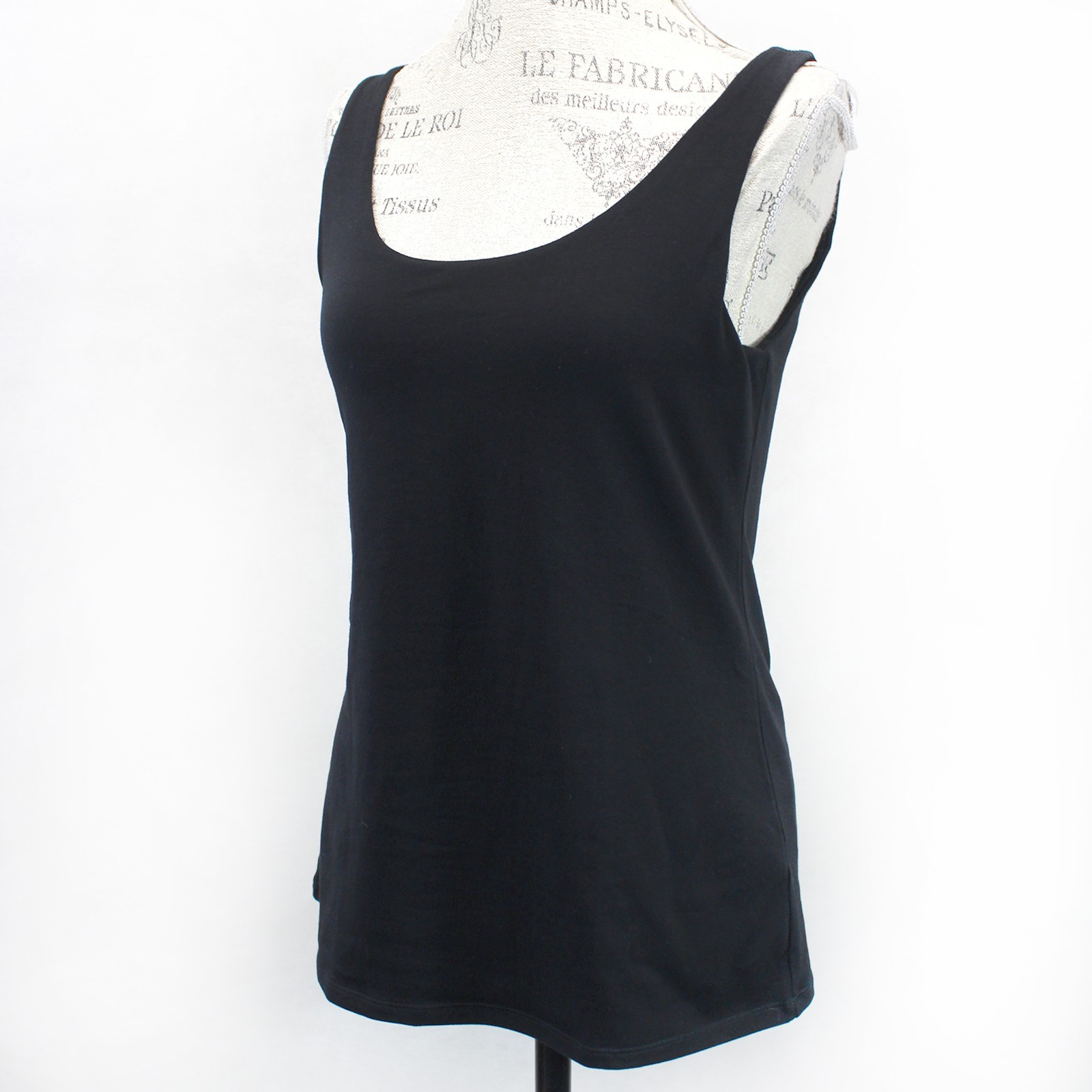 J.JILL Plus Size Black PERFECT SHELF-BRA TANK TOP Scoop Neck 2X