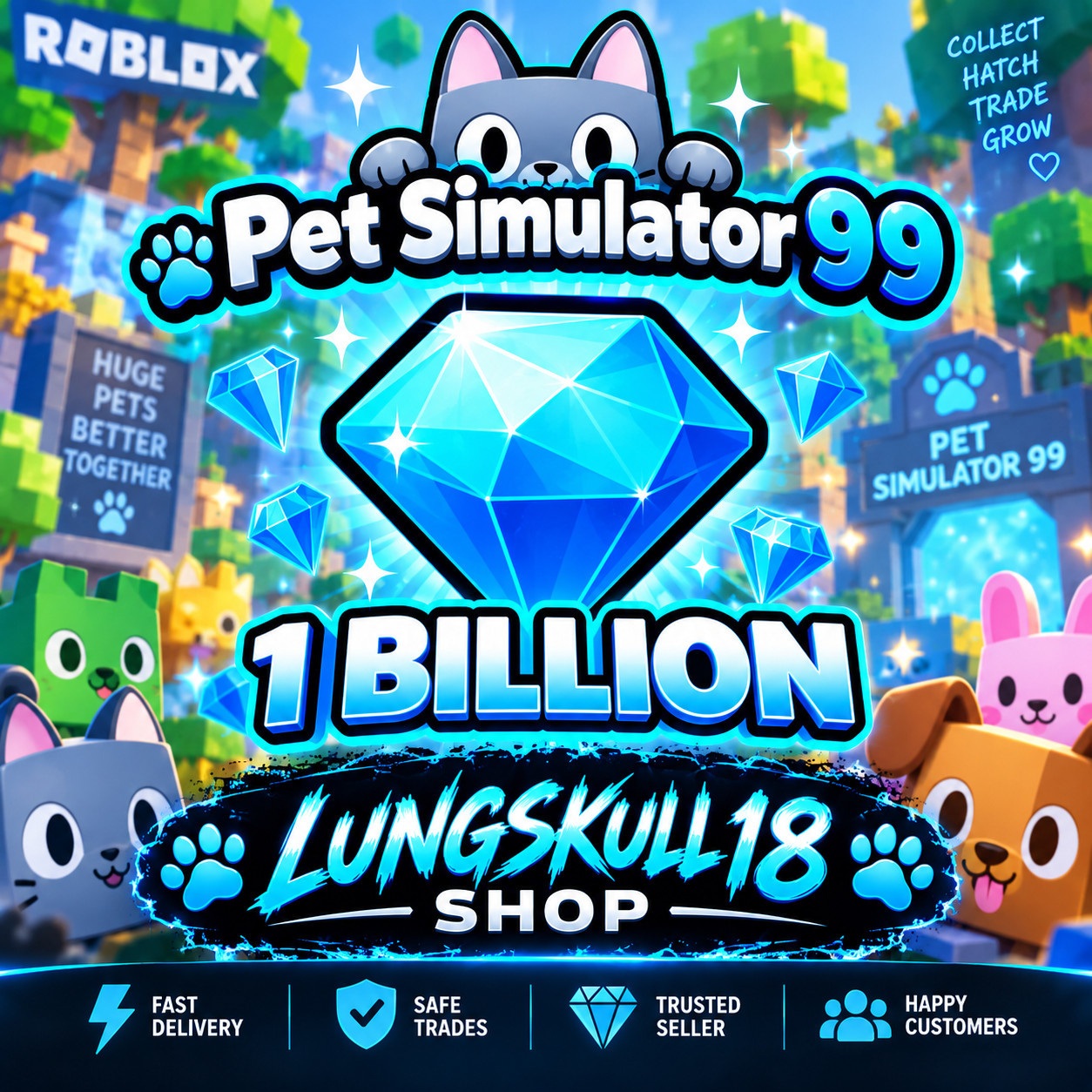 🔥💎Gems & Random Huge PS99💎🔥PET SIMULATOR 99 - CHEAPEST & TRUSTED ⚡️💎 🔥💎Gems & Random Huge PS99💎🔥PET SIMULATOR 99 - CHEAPEST & TRUSTED ⚡️💎