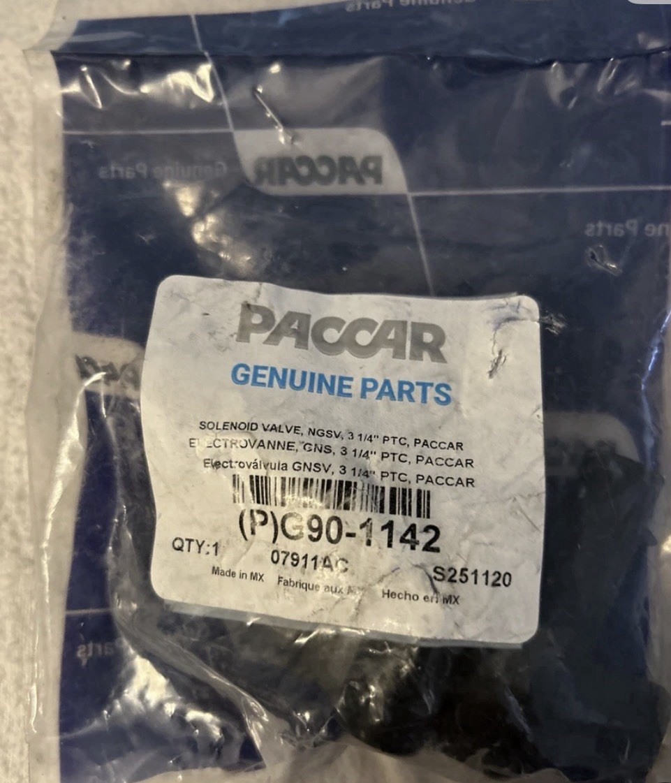 GENUINE PACCAR NORMALLY CLOSED SOLENOID VALVE G90-1142 Kenworth Peterbilt (new) GENUINE PACCAR NORMALLY CLOSED SOLENOID VALVE G90-1142 Kenworth Peterbilt (new)