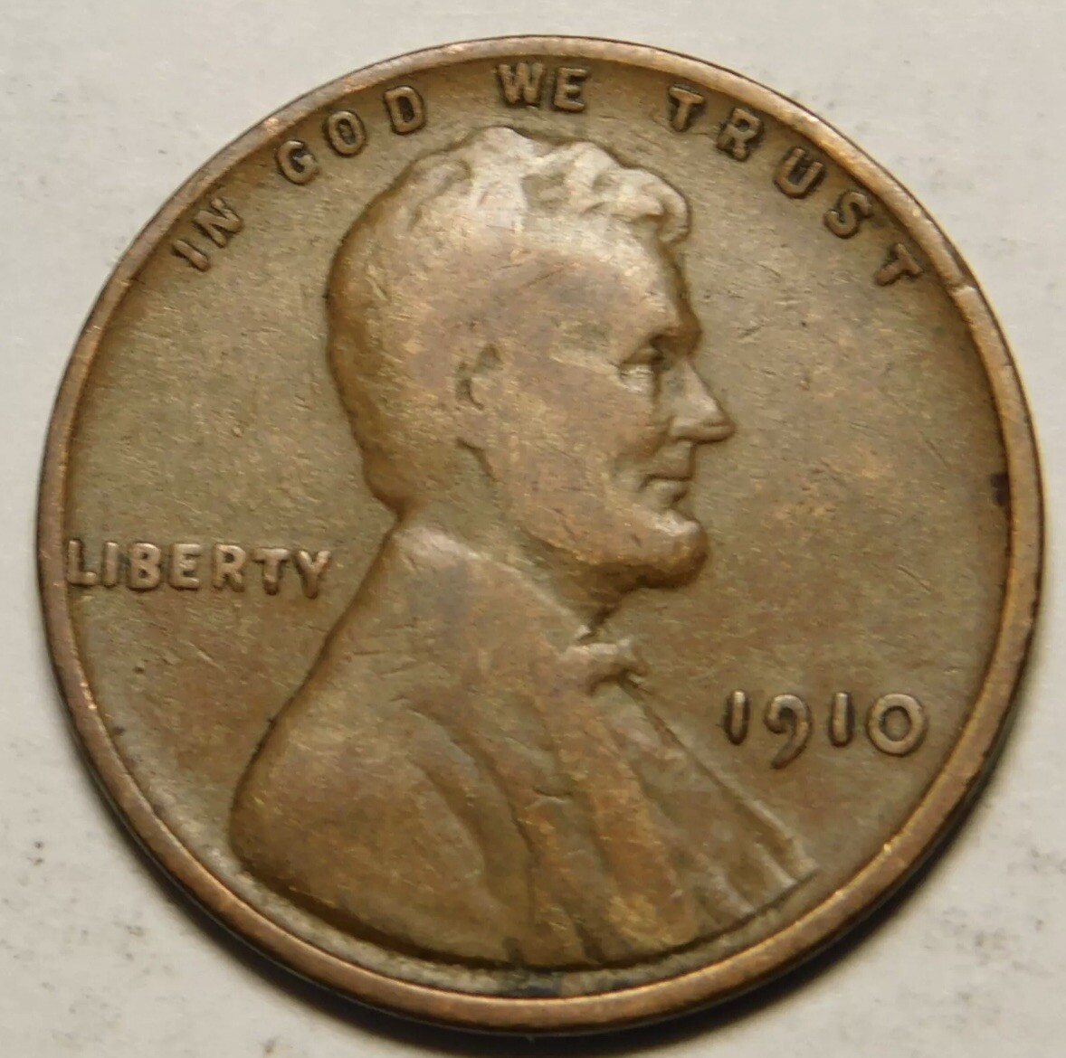 1910 P Lincoln Wheat Cent Penny G-VG X-404